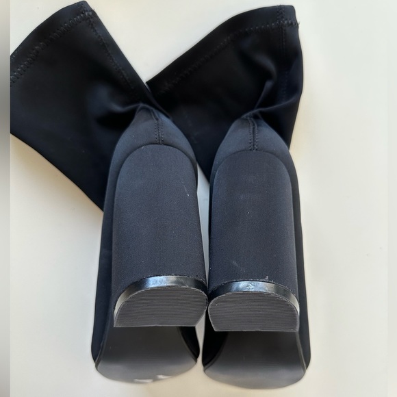 NWOT Nasty Gal Sock Wide Fit Heeled Boots. Size 8 - Picture 6 of 7